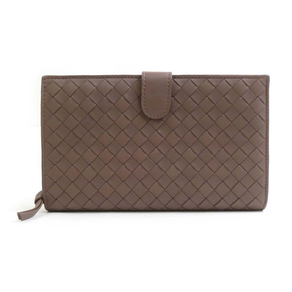 Bottega Veneta bi-fold wallet in light brown intrecciato leather, unisex, h31... - Picture 1 of 5